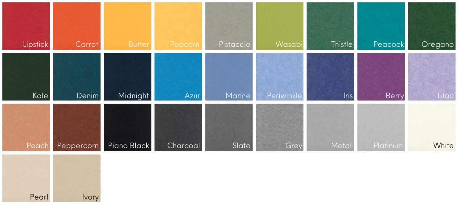 Endure Acoustics - Felt Colors