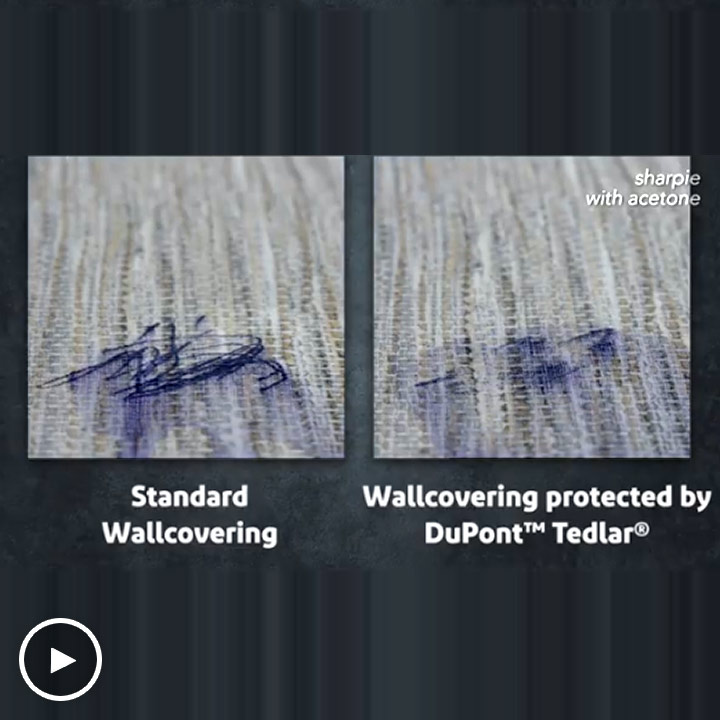 Watch Video - Tedlar Wallcovering Stain Test