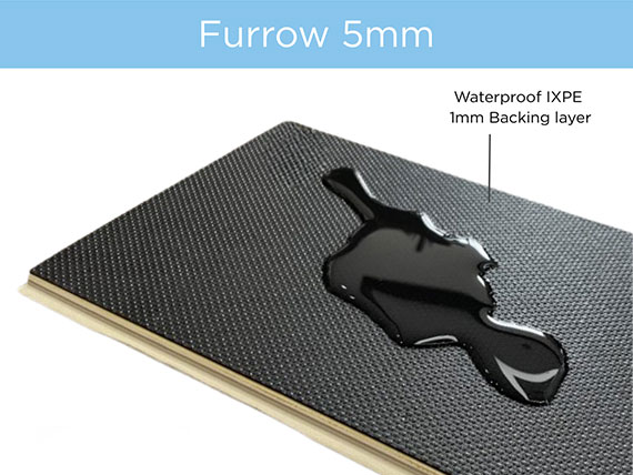 Schematic of Furrow 5mm luxury vinyl plank durable flooring