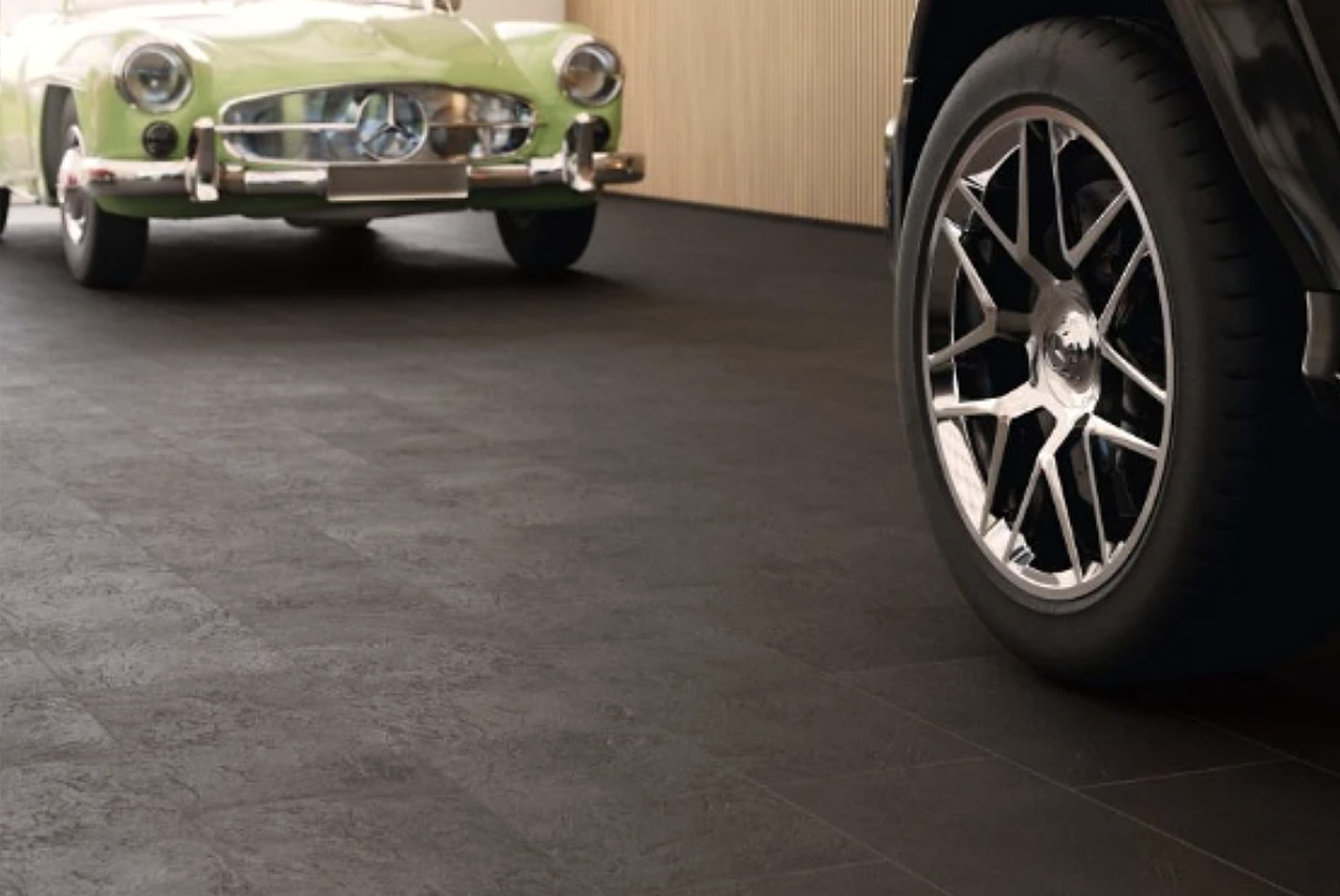 Endure Floors - photo of durable flooring install car dealership